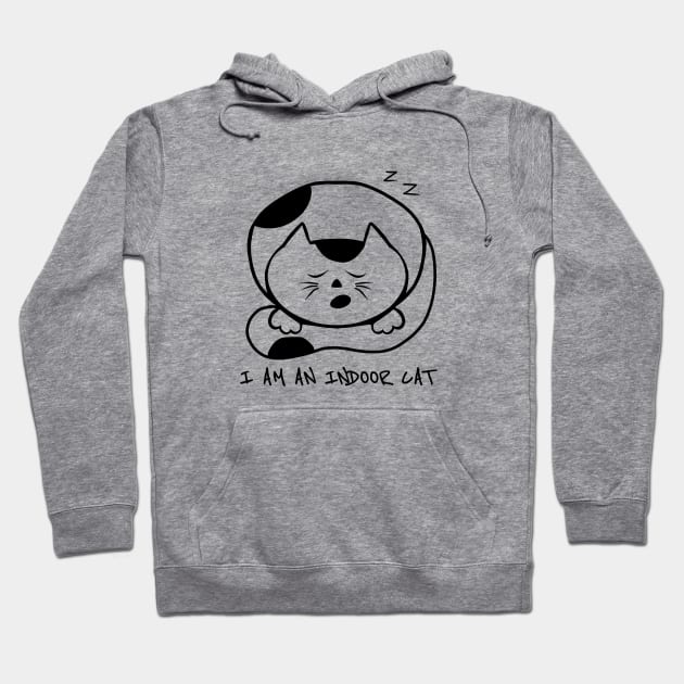 I am an indoor cat - Introvert cat - Indoorsy - fluffy cat Hoodie by Saishaadesigns